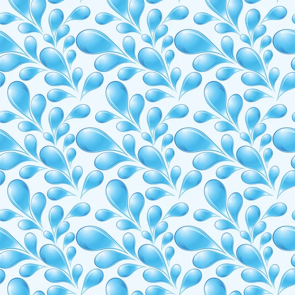 Gotas de agua azul — Vector de stock