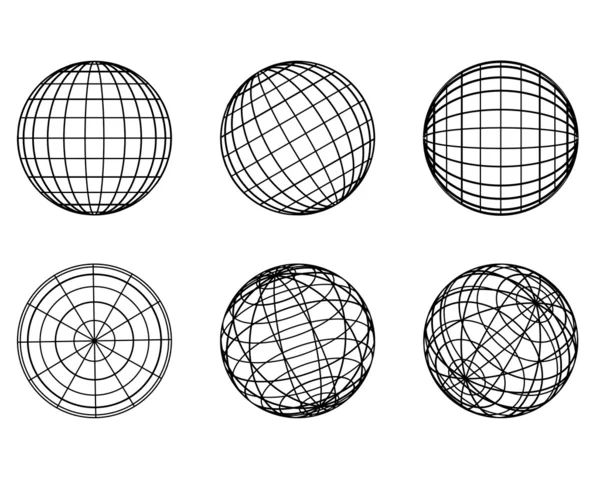 Globe prvky koule — Stockový vektor