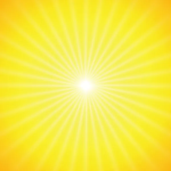 Sol vectorial sobre fondo amarillo — Vector de stock
