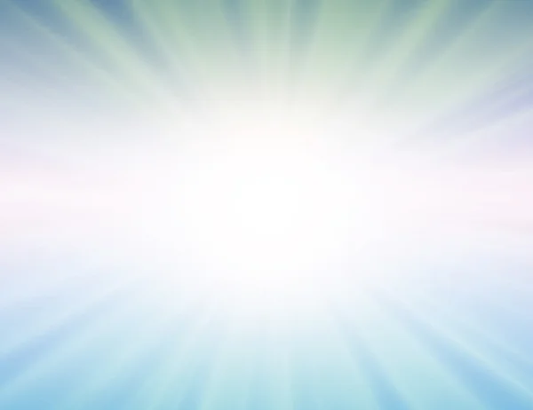青色の背景にベクトル太陽 — ストックベクタ