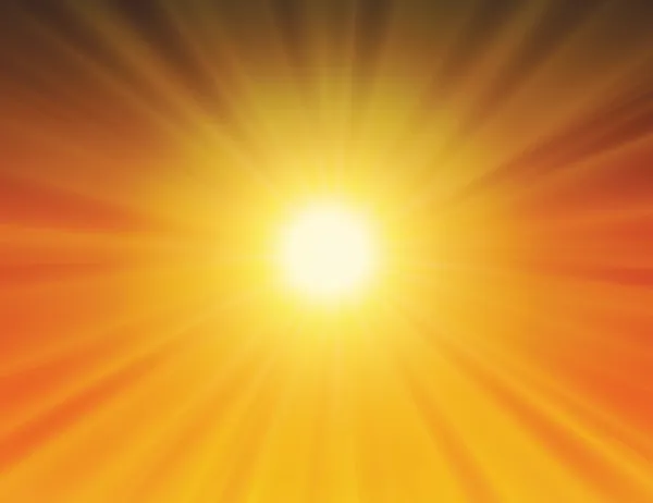 Sun on yellow background — Stock Vector
