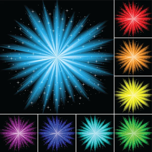 Farbe abstraktes Feuerwerk — Stockvektor