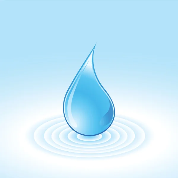 Blue water drops — Stock Vector