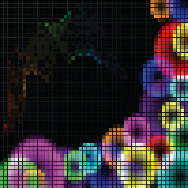 Abstract rainbow mosaic — Stock Vector