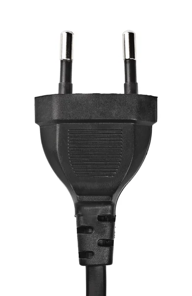 Black electric plug — Stock Photo, Image