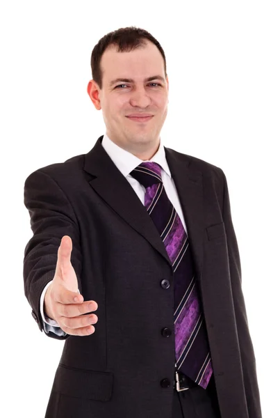 Businessman ready shake hand — Stock Photo, Image