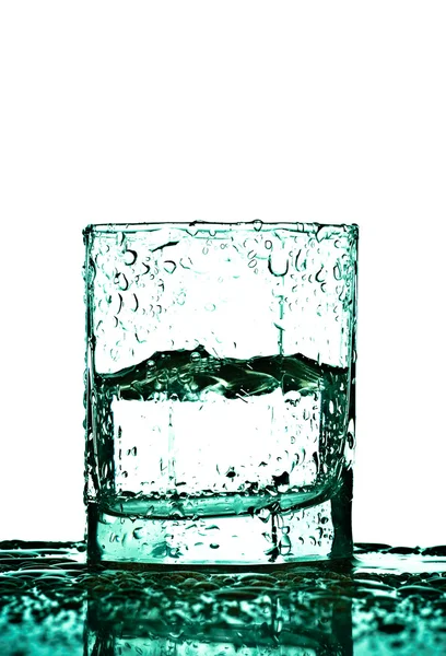 水の滴をガラス — ストック写真