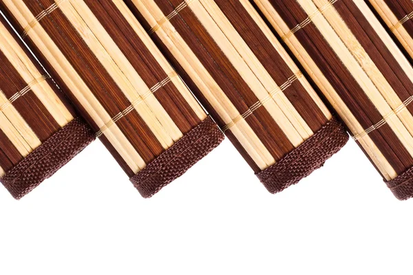 Bamboo napkin rolls — Stock Photo, Image