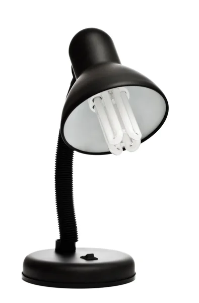 Černá stolní lampa — Stock fotografie