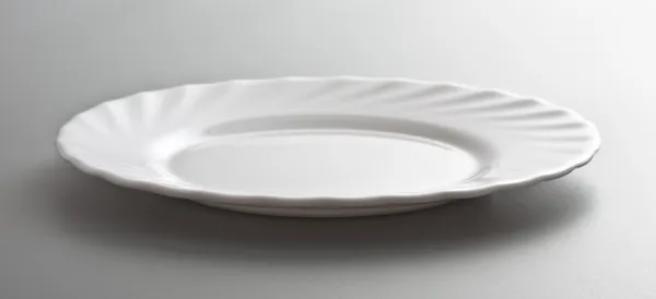Prato branco vazio — Fotografia de Stock