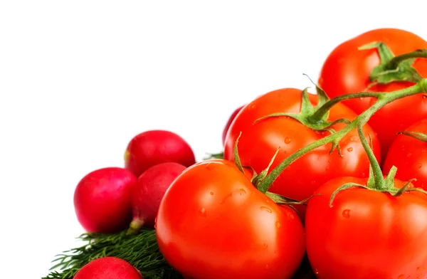 Groenten en fruit voor salade — Stockfoto