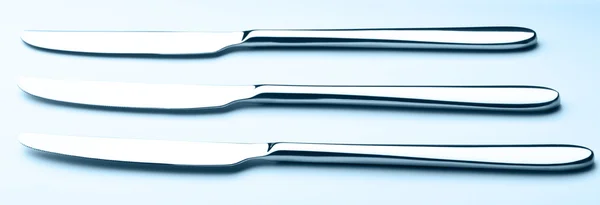 Three table knives — Stock Photo, Image