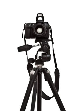 fotoğraf makinesi tripod üzerinde