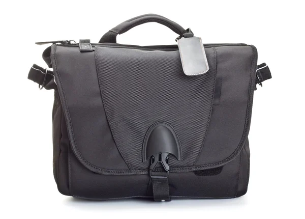 Чорна сумка для фотоаксесуарів — стокове фото
