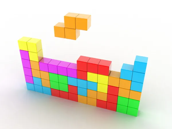 Jogo de Tetris — Fotografia de Stock