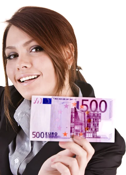 Femmes d'affaires avec groupe d'argent euro . — Photo