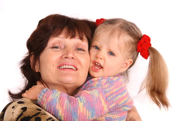 Portrait of grandmother and granddaughter. — Stock Photo, Image