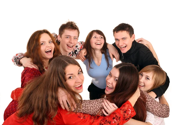 Cheerful group of young — Stock Photo, Image