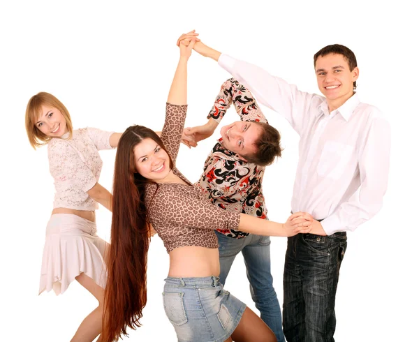 Grupa młodych tańca. — Zdjęcie stockowe