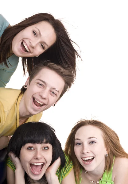 Glada grupp unga — Stockfoto