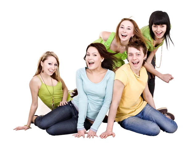 Feliz grupo de jóvenes — Foto de Stock