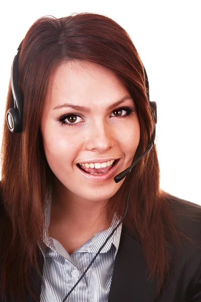 Girl face from support service. — Stock Photo, Image