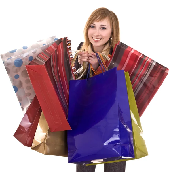 Donne d'affari con gruppo di shopping borsa . — Foto Stock