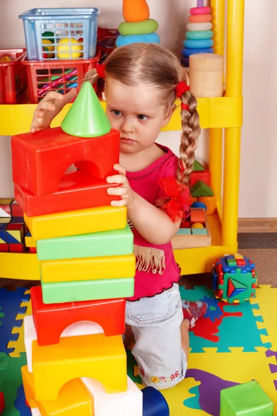 Детский дошкольный игровой блок в игровой комнате . — стоковое фото