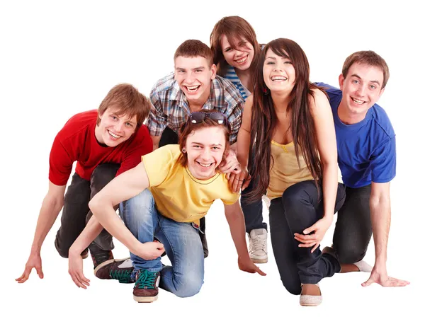 Grupa młodych szczęśliwych — Zdjęcie stockowe