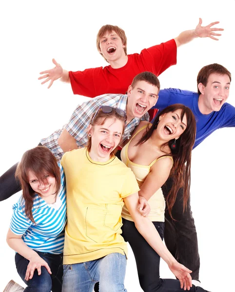 Groep van gelukkige jongeren — Stockfoto