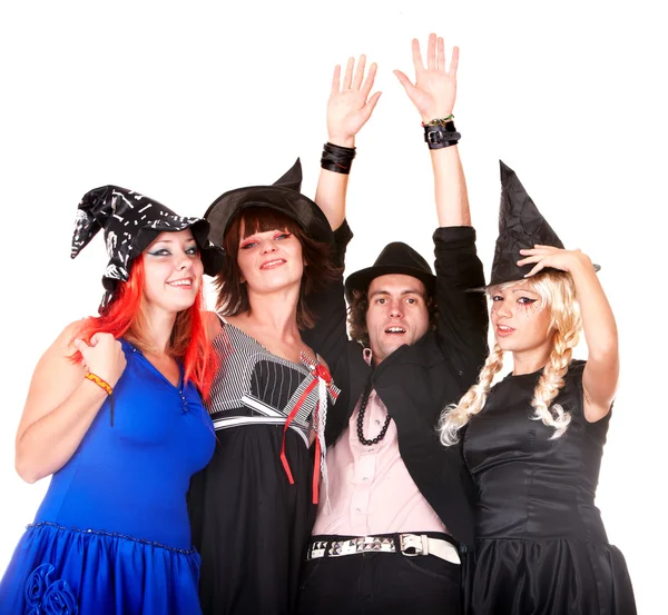 Group of in witch costume. Stock Image