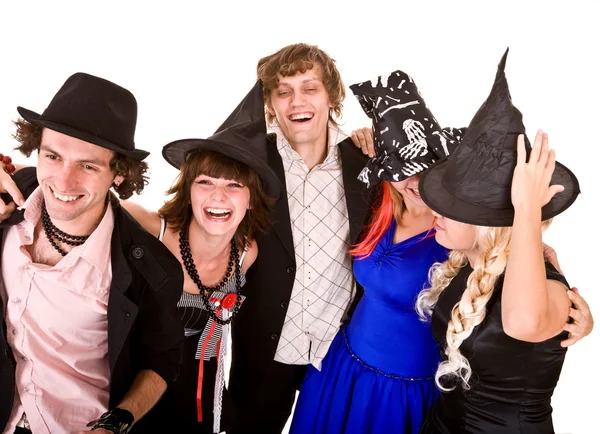 Group of in witch costume. Stock Photo