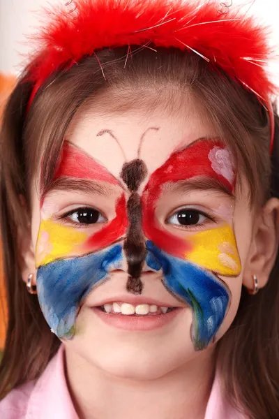 Детская живопись лица . — стоковое фото