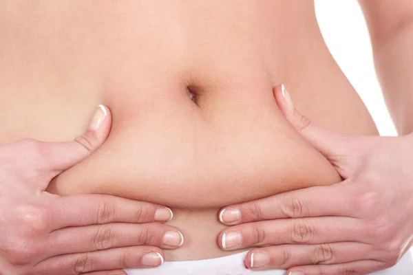 Część tłuszczu kobiecego ciała. — Zdjęcie stockowe