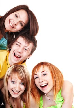 Grup genç mutlu