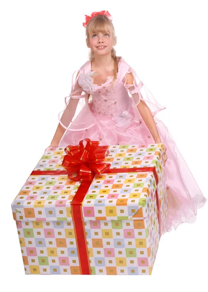 Barn utklädda till prinsessor. — Stockfoto