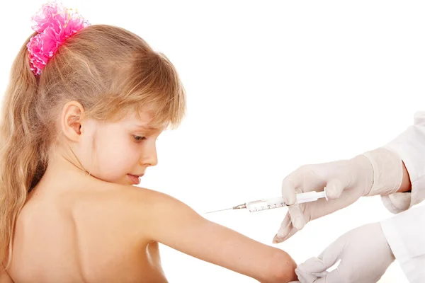 Doctor does inoculation to child. — Stock Photo, Image