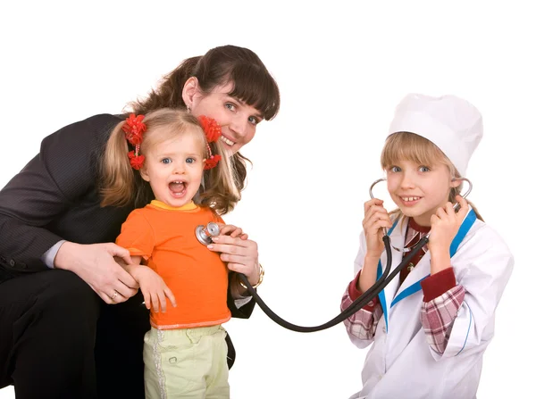 Medico di famiglia e bambina . — Foto Stock