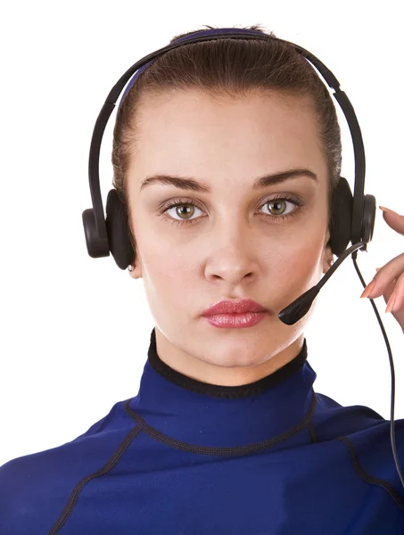 Business operator woman support customer. — Stock Photo, Image