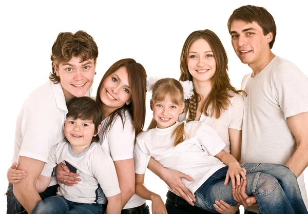 Gelukkig gezin met kinderen. — Stockfoto
