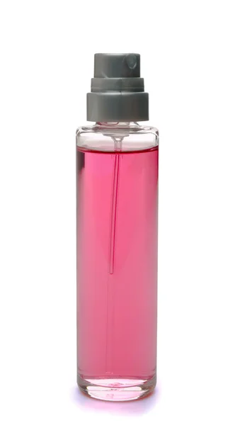 Bottiglia di profumo rosa — Foto Stock