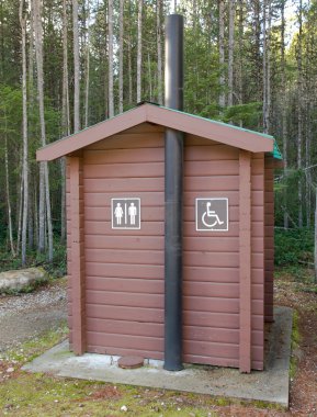 Campsite outhouse clipart