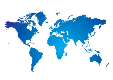 Dünya harita mavi