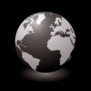 World black glow clipart