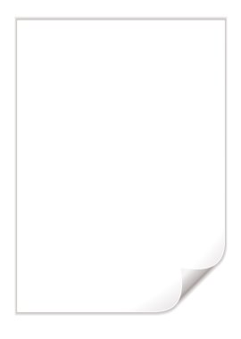 White pad page curl clipart