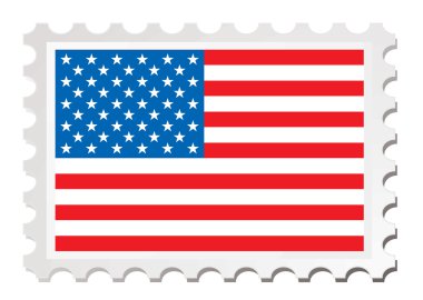 Us flag card clipart