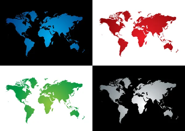 Variazione mappa del mondo — Vettoriale Stock