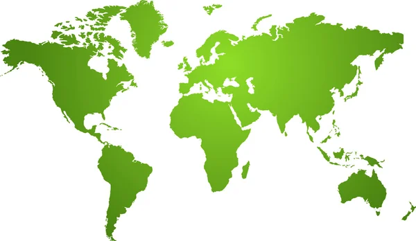 Mapa do mundo verde — Vetor de Stock