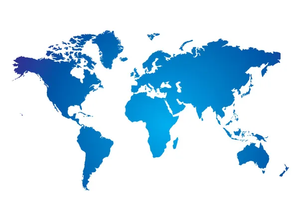 世界地图蓝色 — 图库矢量图片