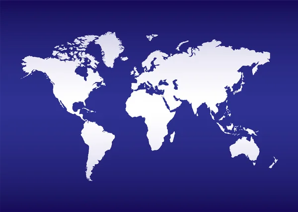 Carte du monde océan bleu — Image vectorielle